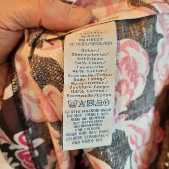 Boden Cotton/Linen Faux Wrap Sleeveless Dress, Size 4R - Picture 7 of 12